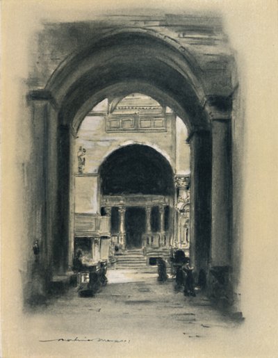 Interior de San Marcos, Venecia de Mortimer L Menpes