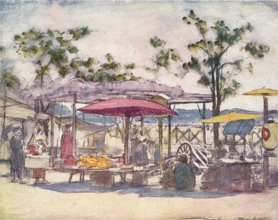 El Paraguas Escarlata, c1887 de Mortimer L Menpes