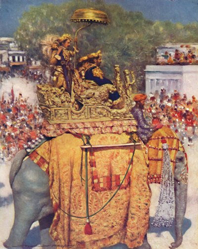 La entrada estatal: Un maharajá distinguido, 1903 de Mortimer L Menpes