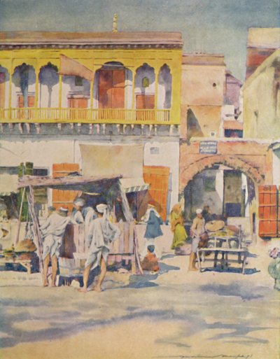 Un Bazar, Delhi, 1905 de Mortimer Ludington Menpes