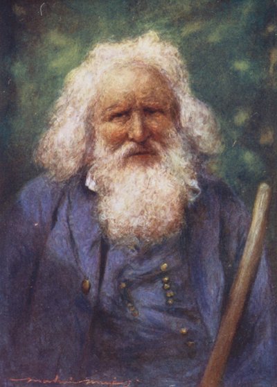 Un mendigo ciego (litografía en color) de Mortimer Ludington Menpes