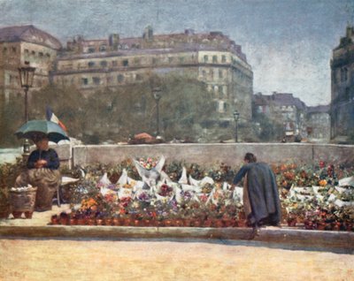 Un mercado de flores de Mortimer Ludington Menpes