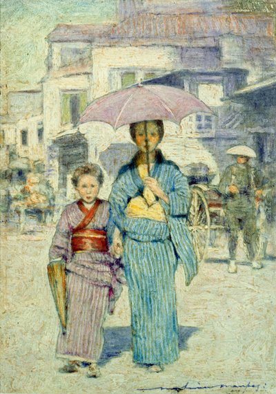 Escena callejera japonesa de Mortimer Ludington Menpes