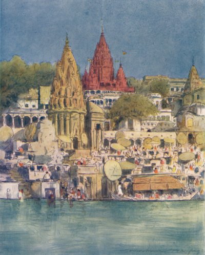 Festival del río en Benarés, 1905 de Mortimer Ludington Menpes