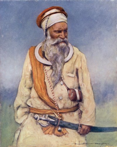 Un Guerrero Sikh de Mortimer Ludington Menpes