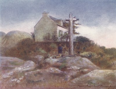 Ermita de Huelgoat (litografía en color) de Mortimer Ludington Menpes