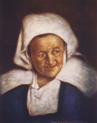 Una anciana (litografía en color) de Mortimer Ludington Menpes