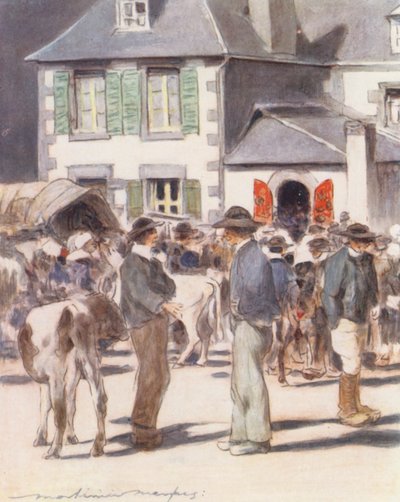En la Feria (litografía en color) de Mortimer Ludington Menpes