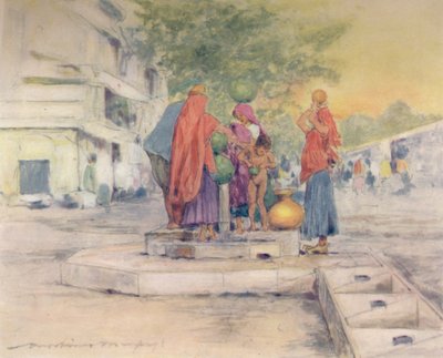 Junto a la Fuente, Jeypore, 1905 de Mortimer Ludington Menpes