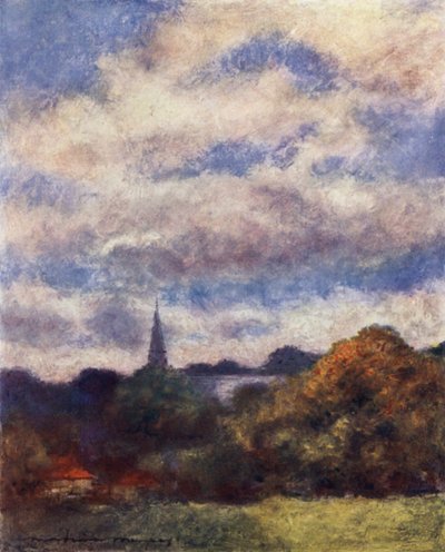 Clifden Hampden desde el Puente de Mortimer Ludington Menpes