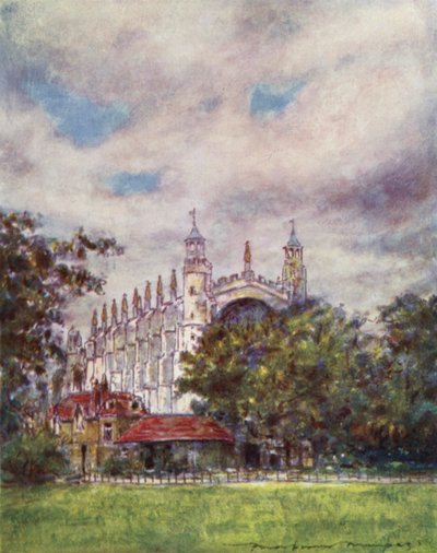 Capilla de Eton, desde los campos de Mortimer Ludington Menpes