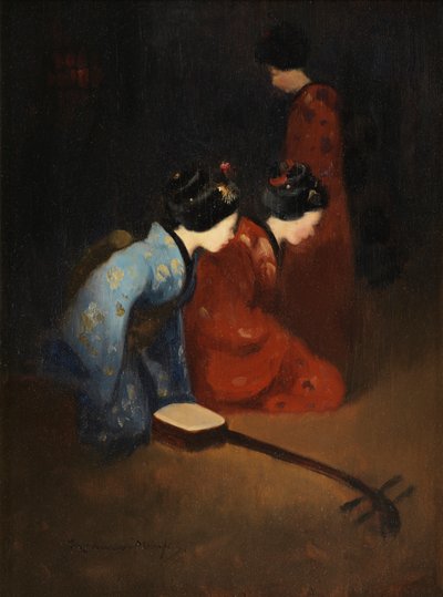 Músicos Geisha de Mortimer Ludington Menpes