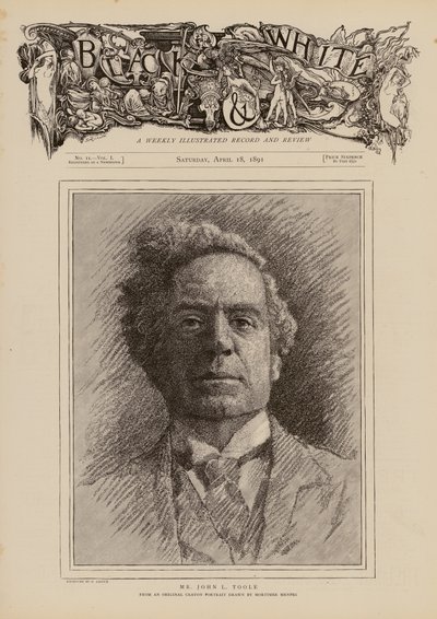 John Lawrence Toole, actor inglés (grabado) de Mortimer Ludington Menpes