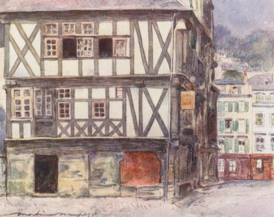 Casa medieval de Morlaix (litografía en color) de Mortimer Ludington Menpes