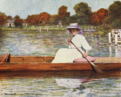 Pangbourne, desde el hotel Swan de Mortimer Ludington Menpes
