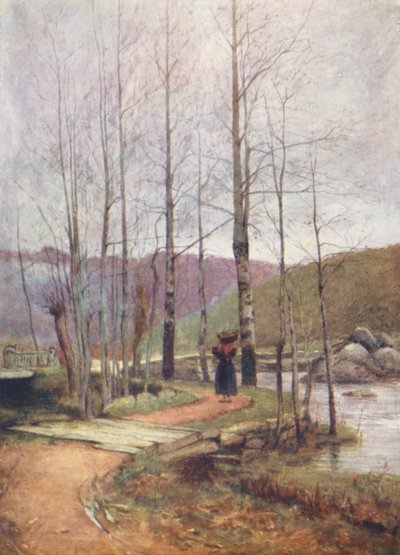 El Puente, Pont-Aven (litografía en color) de Mortimer Ludington Menpes