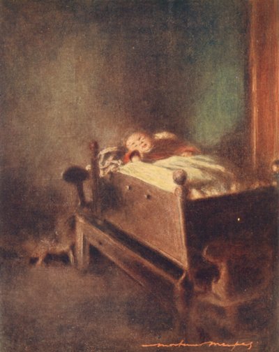 La cuna (litografía en color) de Mortimer Ludington Menpes