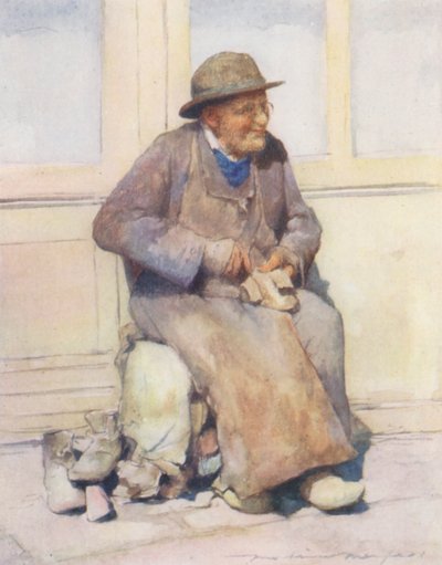 The Village Cobbler (litografía en color) de Mortimer Ludington Menpes