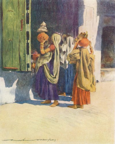 Portadores de agua en Nutha, 1905 de Mortimer Ludington Menpes