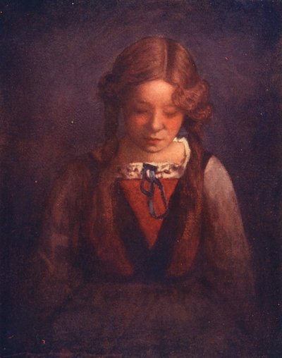 Niños del mundo: Baviera, Meditación (litografía en color) de Mortimer Ludington Menpes