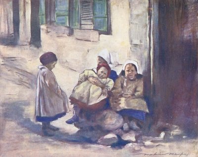 Los niños del mundo: Bretón, una familia (litografía en color) de Mortimer Ludington Menpes