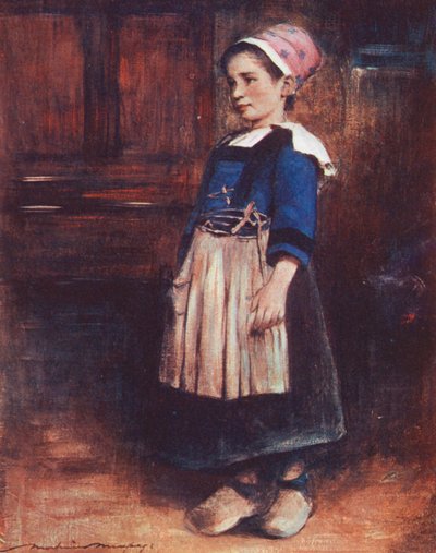 Los niños del mundo: Breton, La mejor ropa de Marie-Jeanne (litografía en color) de Mortimer Ludington Menpes
