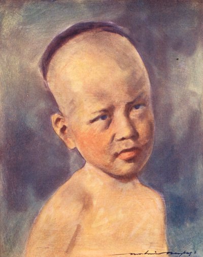 Niños del mundo: Birmanos, un bebé (litografía en color) de Mortimer Ludington Menpes
