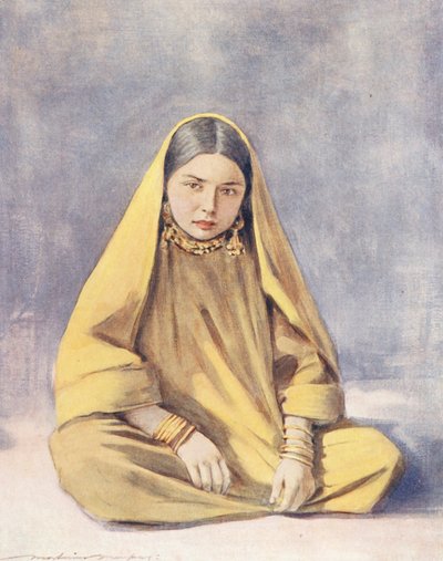 Niños del mundo: Cashmere, A Stolid Sitter (litografía en color) de Mortimer Ludington Menpes