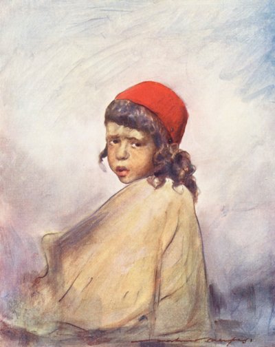 Niños del mundo: Cachemira, en Sopoor (litografía en color) de Mortimer Ludington Menpes