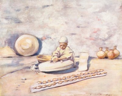 Niños del mundo: Cashmere, El Alfarero (litografía en color) de Mortimer Ludington Menpes