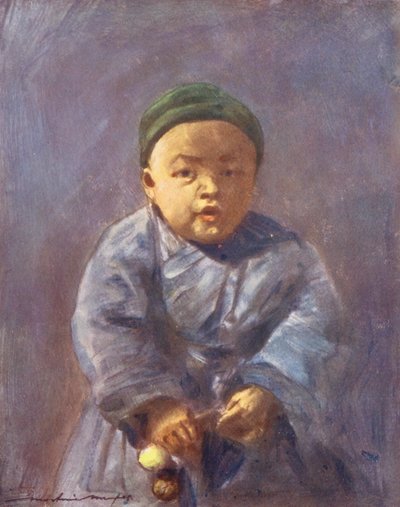 Niños del mundo: Chino, Pequeño Gordito (litografía en color) de Mortimer Ludington Menpes