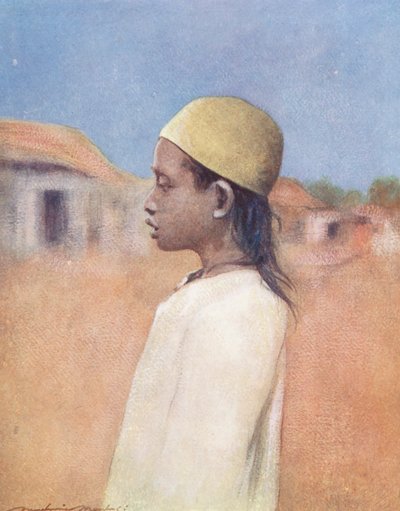 Niños del mundo: Cingalese, Early Morning (litografía en color) de Mortimer Ludington Menpes