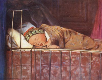 Niños del mundo: Holandeses, Cansados (litografía en color) de Mortimer Ludington Menpes