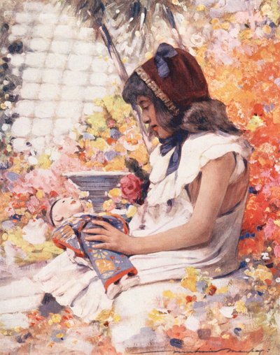 Niños del mundo: Francés, En el Conservatorio (litografía en color) de Mortimer Ludington Menpes