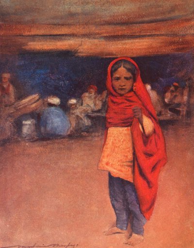 Niños del mundo: Indian, The End of the Day (litografía en color) de Mortimer Ludington Menpes