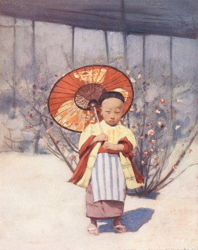 Los niños del mundo: Los japoneses, uno de nuestros nuevos aliados (litografía en color) de Mortimer Ludington Menpes