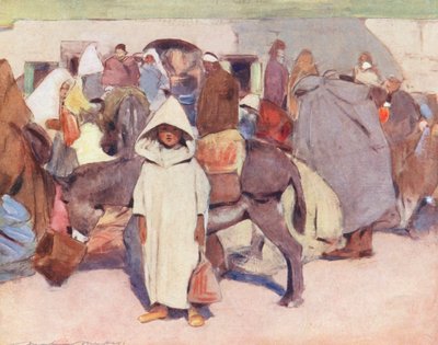 Niños del mundo: Moros, en Tánger (litografía en color) de Mortimer Ludington Menpes