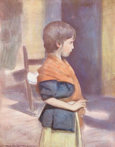 Niños del mundo: Español, En un patio, Sevilla (litografía en color) de Mortimer Ludington Menpes
