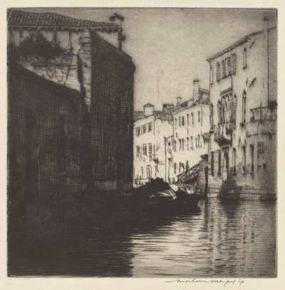 Un canal trasero, Venecia de Mortimer Menpes