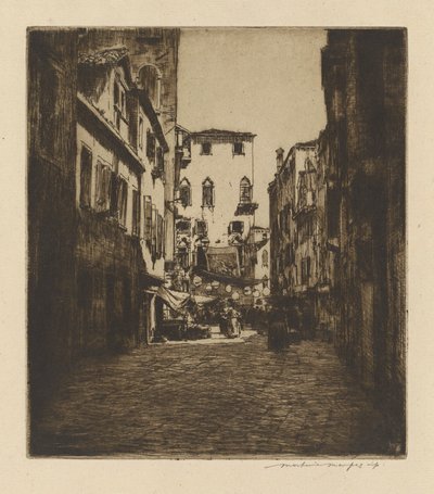 una escena de mercado de Mortimer Menpes