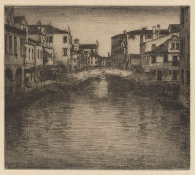 Un canal lateral, Venecia de Mortimer Menpes