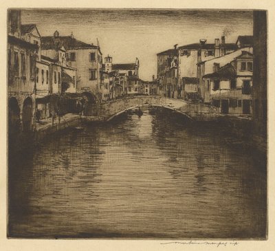 Un canal lateral, Venecia de Mortimer Menpes