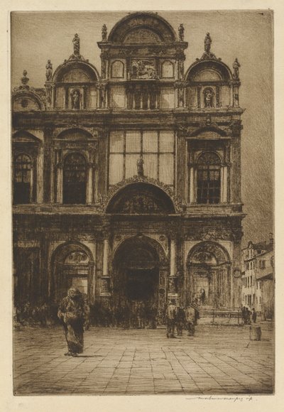Fachada de la Scuola di San Marco, Venecia de Mortimer Menpes
