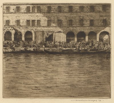 Mercados de Rialto, Venecia de Mortimer Menpes