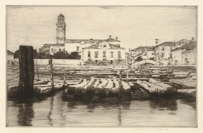 Orilla maderera del Brenta de Mortimer Menpes