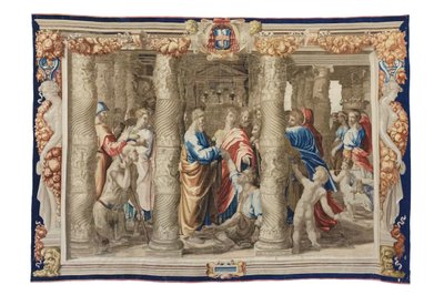 San Pedro cura al tullido, c.1630 (tapiz sobre cartones de Rafael) de Mortlake Tapestry Manufactory