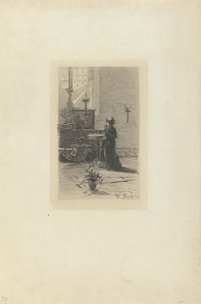 niño de coro arrodillado de Mosè di Giosuè Bianchi