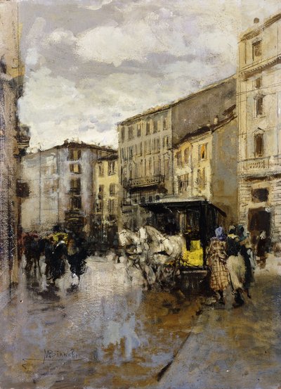 Escena Callejera, Milán de Mose Bianchi