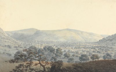 Vista lejana de Llandrillo de Moses Griffith