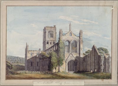 Vista noroeste de la Abadía de Kirkstall, 1777 de Moses Griffiths